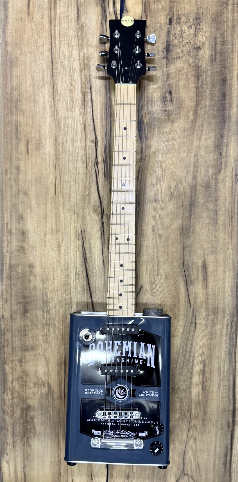 Bohemian Ale Moonshine Oil Can Guitar