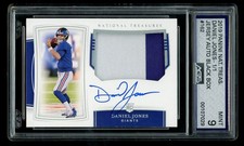 2016 Panini National Treasures Daniel Jones #162 Jersey Auto Black Box AGS 9
