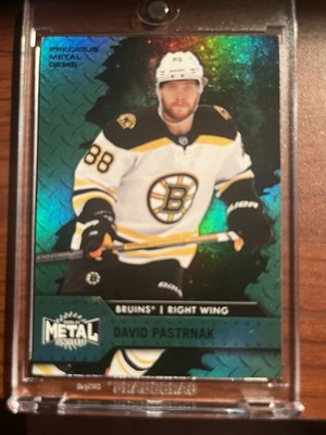 2020-21 Skybox Metal Universe PMG Precious Metal Gems Green David Pastrnak #8/10