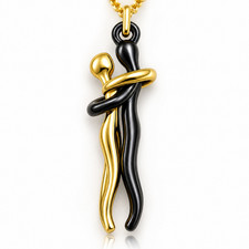 Halskette Pärchen Anhänger Umarmung Liebe Infinity Partnerkette Geschenk