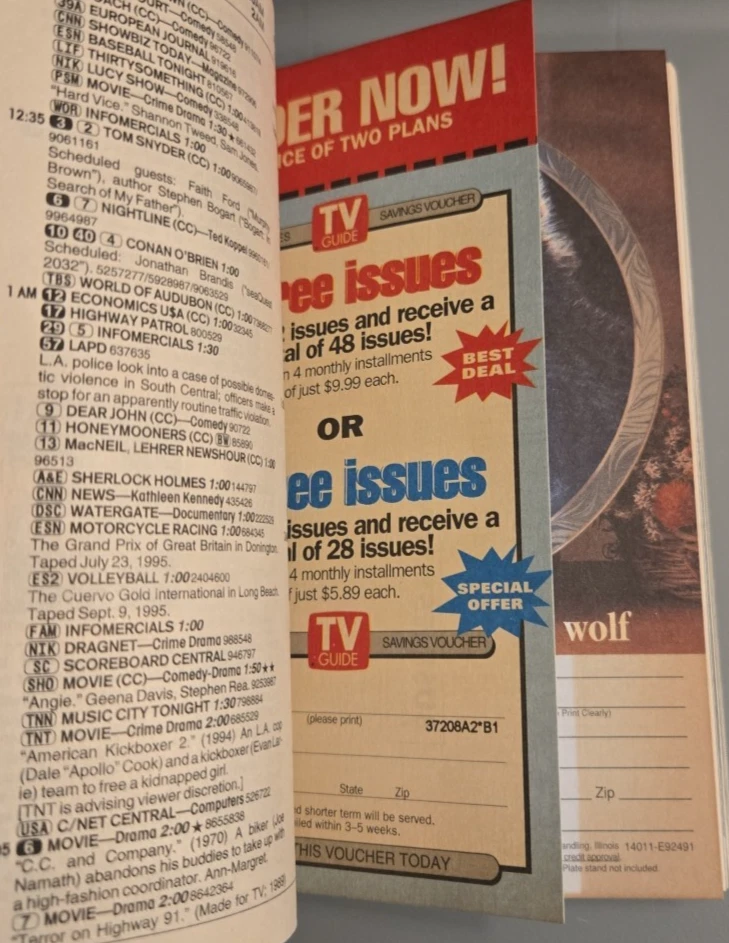 TV GUIDE 1995 FALL PREVIEW ISSUE. Sept 16-22 1995 - Image 3 of 4