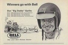 1968 Bell Racing Helmets Ad Big Daddy Don Garlits Vintage Magazine Advertisement