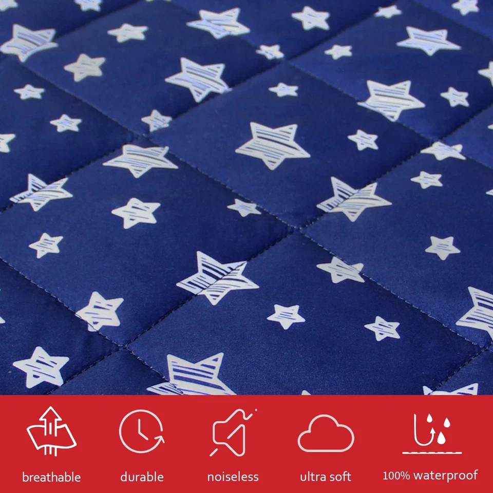 Funda Almohadilla Colchón Moisés 33 X 17 Impermeable Flexible para Diferentes Cuna A Foto 3 de 4