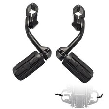 1.25" Highway Footpegs,Long Angled Adjustable Highway GLOSS BLACK LONG ANGLED