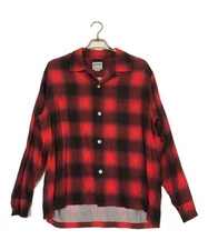 HOUSTON                    OMBRE CHECK L/S SHIRT Red 41188