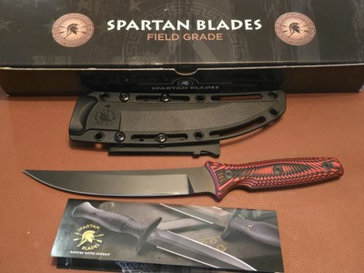 Spartan Blades Ronin Torii 6.5'' D2 Red Black G10 Fixed Knife BL4BKRD
