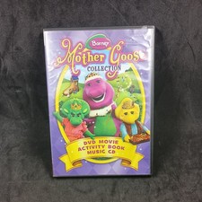 Barney Mother Goose Collection DVD CD 2 disc Activity Book Kids Movie free ship