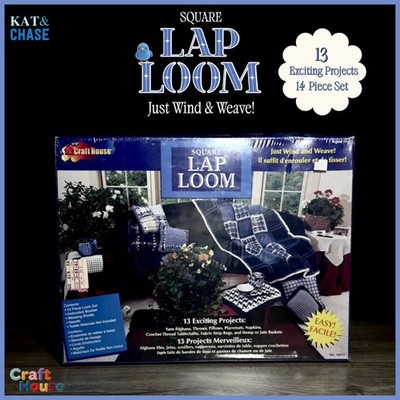 Vtg 1999 Craft House Square Lap Loom 6 1/8 in Weaving No. 10211 13 Pattern