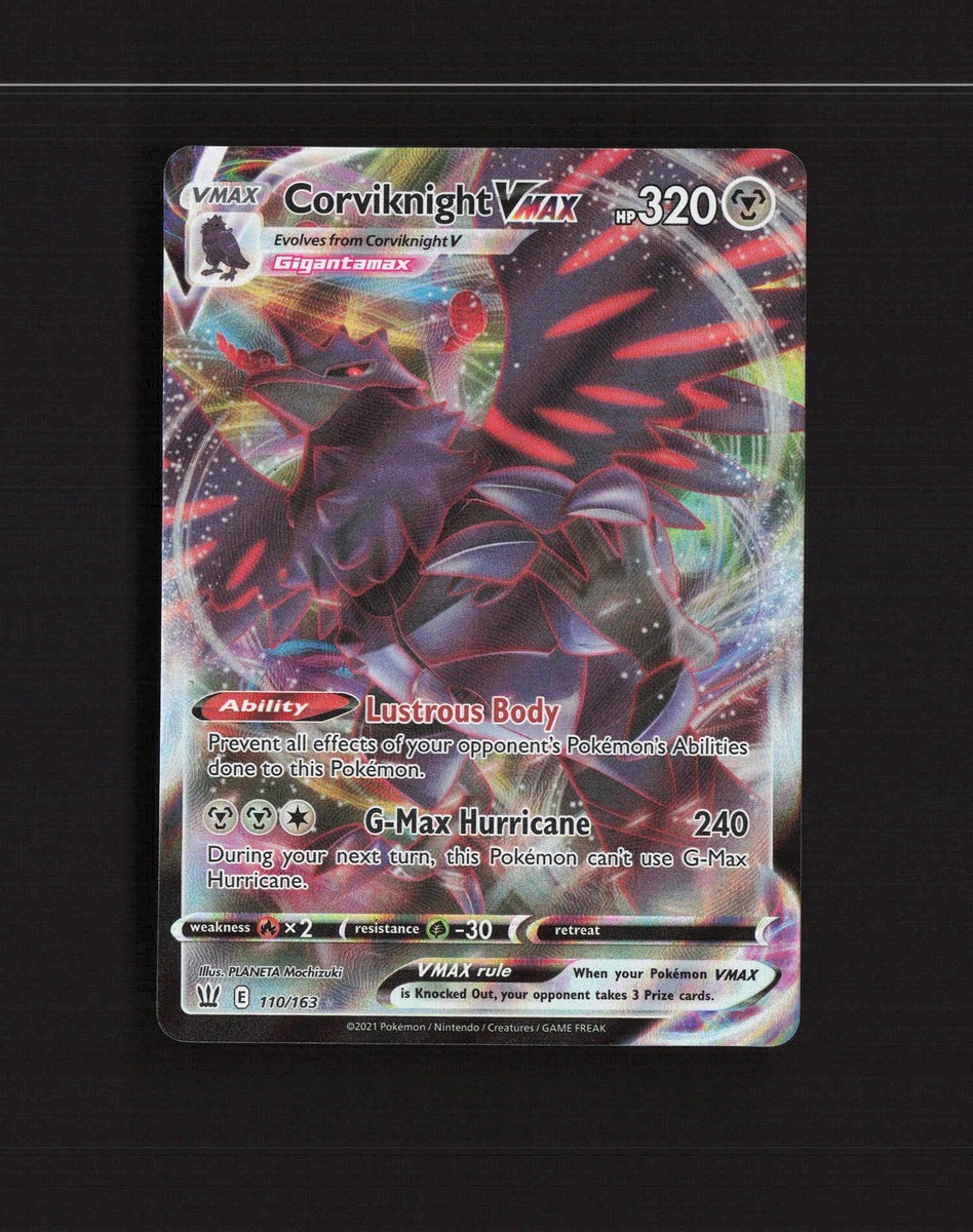 corviknight vmax pokemon card value (Rainbow Rare) Card Number / Rarity Buy Corviknight VMAX - 110/163
