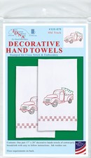 Jack Dempsey Stamped Decorative Hand Towel Pair 17"X28" Old Truck