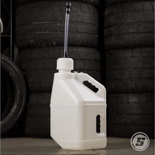 Utility Jugs w/ Filler Hose, 5 Gallon, Red & White, Pair & Single