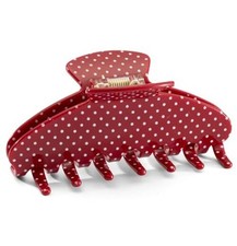 Large Acetate 4 Inch Hair Claw Clip for Womens Claw Clips  Jaw Red Polka Dot