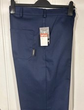 BNWT Trojan Navy Blue Work Trousers Tomboy By Carrington Utility Pants Size 38R