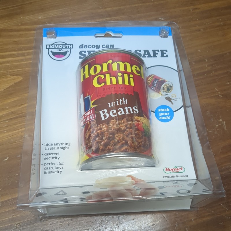 BigMouth Inc Secret Safe Decoy Can Hormel Chili Protect Valuables Hide Cash Ring