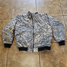 Vtg Remington Reversible Coat Shadow Grass Camoflauge Hunting Jacket Mens