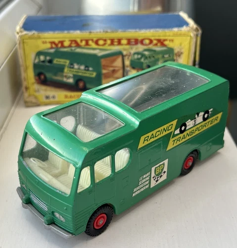 Lesney Matchbox Major Pack No.6 Racing Car Transporter ‘BP’ Vintage 1966 Boxed