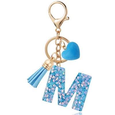 Alphabet Initial Letter Keychain Cute Heart Resin - Letter Keychain for Backp...