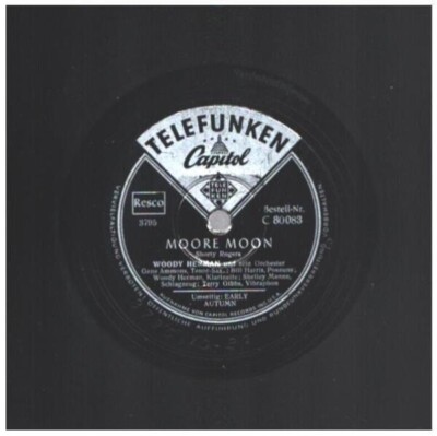 SCHELLACK Woody Herman More Moon/ Early Autumn NEAR MINT Telefunken Capitol