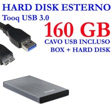 HDD HARD DISK ESTERNO 160GB 2,5" USB 3.0 2527G VIDEO MUSICA FOTO GRIGIO