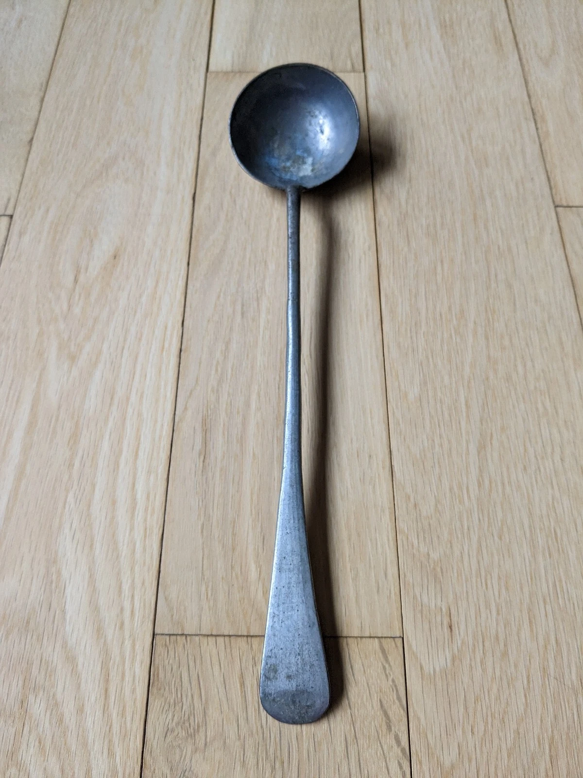 Rare 1920 English Silver Plated EPN Hand Hammered Soup Ladle 12" Long Weigh 4 oz