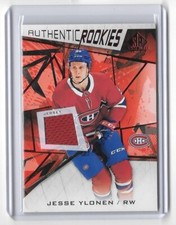 2021-22 UPPER DECK SP GAME USED JESSE YLONEN AUTHENTIC ROOKIES JERSEY