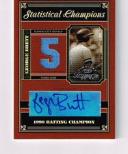 GEORGE BRETT 2004 TIMELESS TREASURES AUTO GAME WORN JERSEY #5/5 SP KC ROYALS HOF