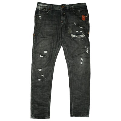 LTB Fabijan Herren Jeans Hose Slim Leg Regular Fit 50 L W34 L32 grau used Look