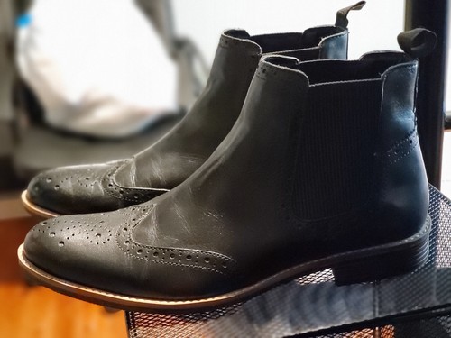 SILVER STREET LONDON Black Leather 