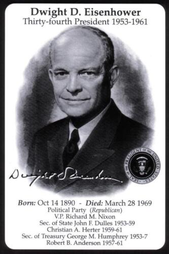 Dwight D.Eisenhower : Thirty-Fourth President (1953-1961) Géant Téléphone Carte - Photo 1/2