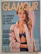Magazine mode fashion GLAMOUR French #25 juillet aout 1990 Estelle Lefebure