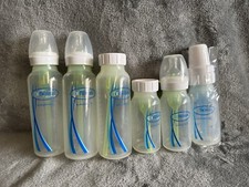 Lot of 6 Dr. Brown's Natural Flow 4 8 Oz Infant Bottles 5 Used, 1 Brand New