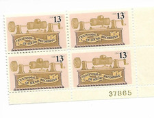 THOMAS EDISON PHONOGRAPH MINT PLATE BLOCK