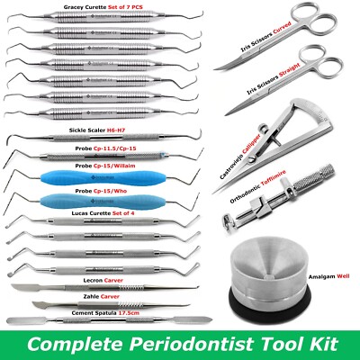 Dental Periodontal Universal Kit Dentist Hygienist Clinic Laboratory Instruments