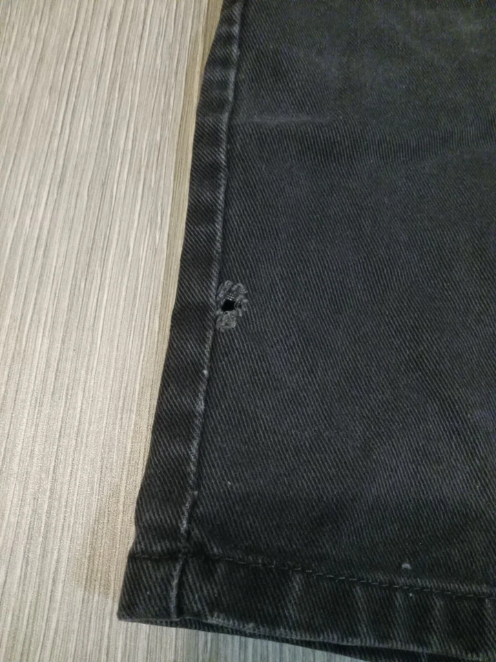 Vintage Honors Men Black Denim Size 38 Pocket Jean Shorts Outdoor Workwear M28 - Image 2 of 4