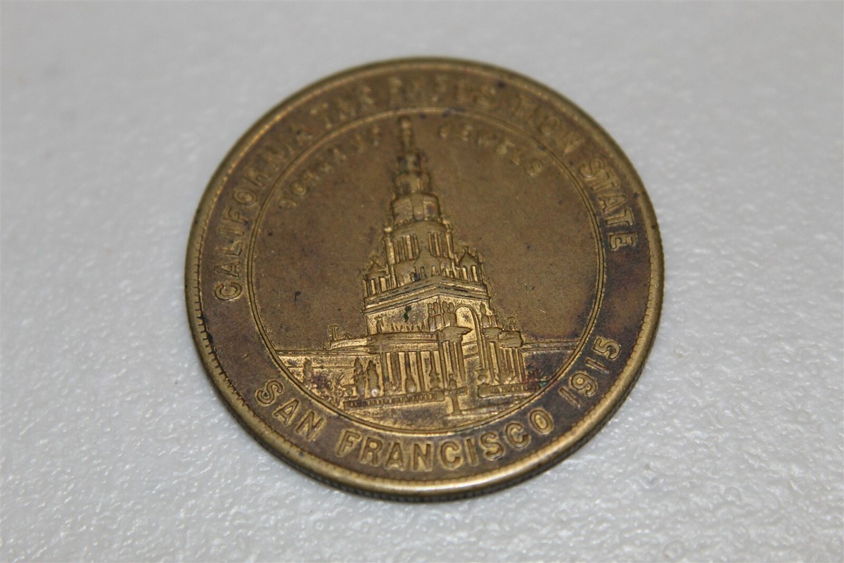 1915 CALIFORNIA THE EXPOSITION STATE MEDAL TOWER OF JEWELS SAN