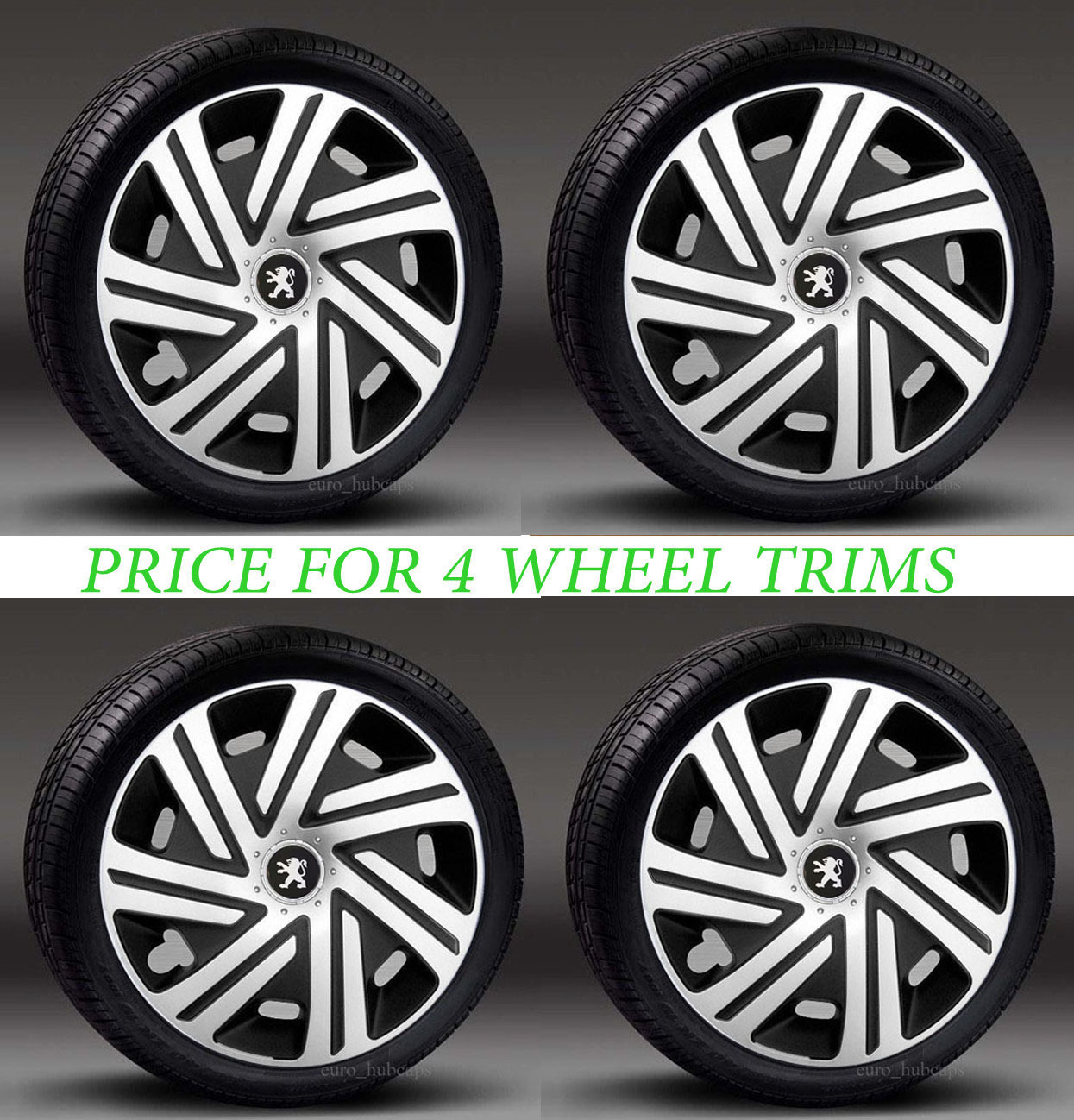 Set of 4 14" wheel trims, Hub Caps, Covers to Peugeot 107 (Quantity 4) eBay