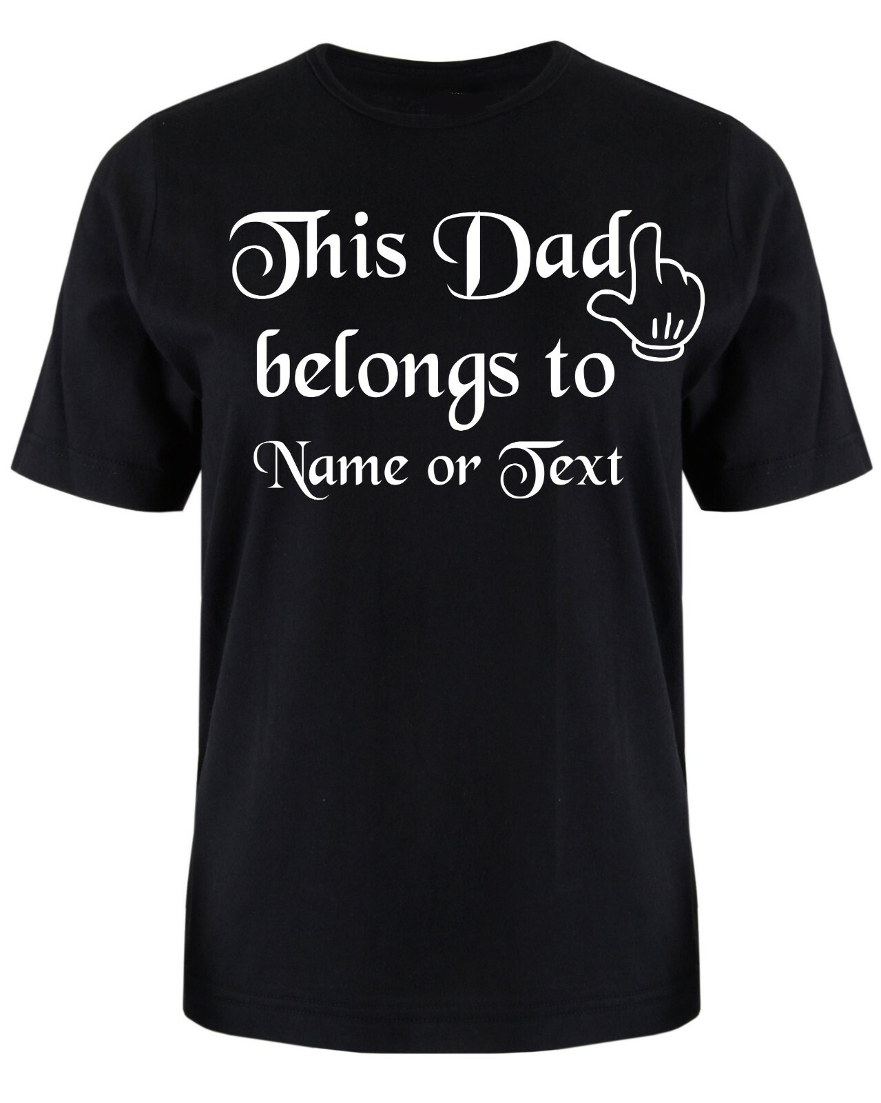 ALTRA T shirt This Dad Belong's to S XXXL Natale Aggiungi Nome Divertente Regalo Compleanno
