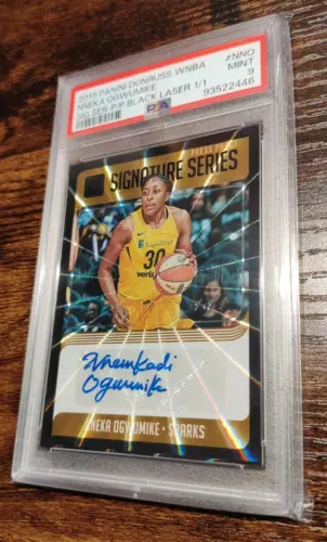 2019 Donruss WNBA Nneka Ogwumike Signature Auto BLACK LASER 1/1 PSA 9