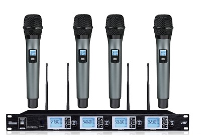  4x100 Channel Wireless Vocal Handheld Microphone Set for sennheiser wireless