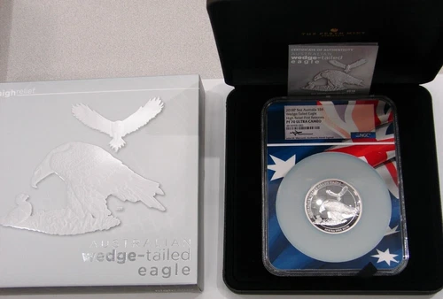 2018 5 oz Australia Silver Wedge-Tailed Eagle $8 HR Proof NGC PF 70 UC Mercanti!