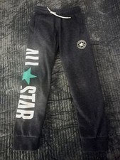 Converse All Star Drawstring Sweatpants Grey Youth S 8-10 Yrs Chuck Taylor