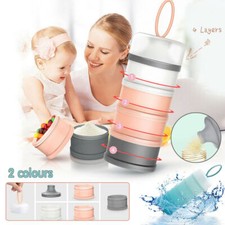 Baby Milk Powder Formula Dispenser 4 Layers Bottle Container Food Storage Box AU