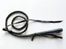 Braided Leather Bullwhip