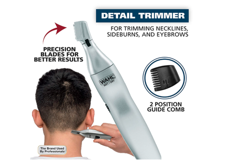 Regolabarba Orecchie Naso Sopracciglia 3 in 1 Rasoio Personale Capelli Wet Dry Elettrico Groomer Viso - Foto 2 di 8