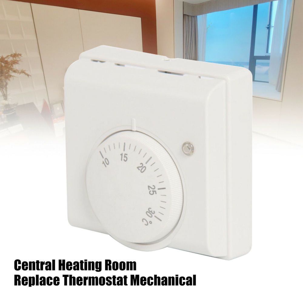 Home White Central Heating Room Temp Replace Thermostat Mechanical - Main Image