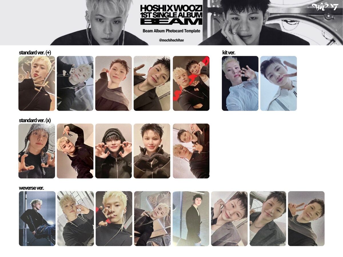 HOSHI x WOOZI SEVENTEEN 1st Single ALBUM BEAM Photocard all HOSHI x WOOZI SEVENTEEN 1st Single ALBUM BEAM Photocard all