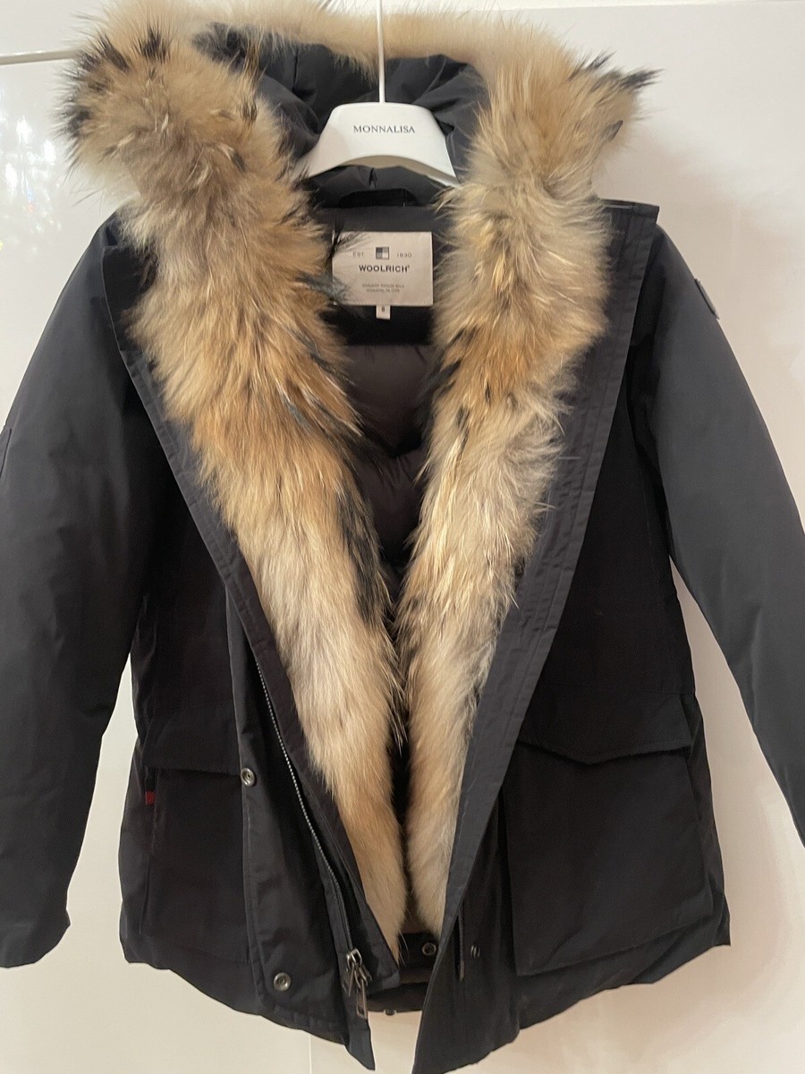 Woolrich Arctic Parka GrÃ¼ner Parka Mit Echtfell Damen Woolrich