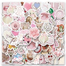 Coquette Aesthetic Stickers,120PCS Cartoon Graffiti Sticker Water Bottles Lap...