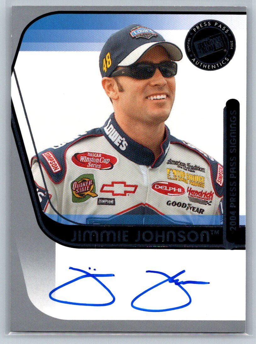 2004 Press Pass Signings Jimmie Johnson Autograph NASCAR Legend