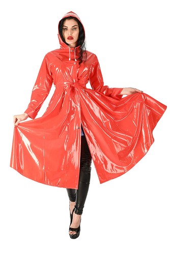 Manteau huilé femme - Rouge - Cross and Country Manteau huilé femme - Rouge - Cross and Country